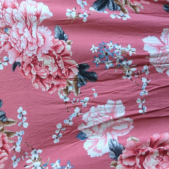 Torrid Pink Stretch Challis Surplice Blouse - Picture 6 of 8